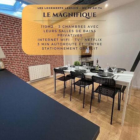 Les 3 Suites - 6 Personnes - 3 Chambres Avec Sdb Privatives Lens Kültér fotó